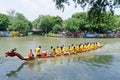 Hangzhou xixi wetland Dragon boat race,in China Royalty Free Stock Photo